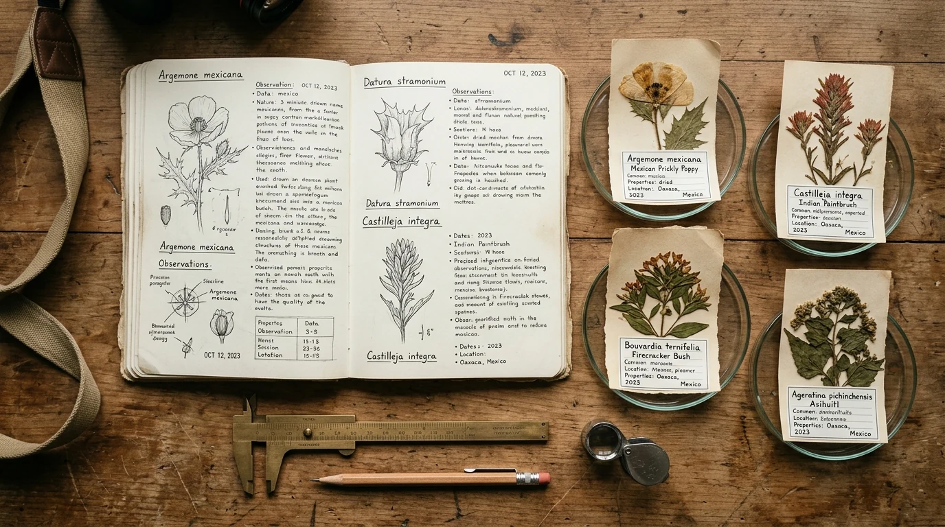 Comparativa botánica de Cómo elegir tu primer libro de herbolaria mexicana